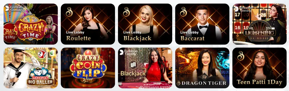 Jeux de casino en direct ARCANEBET CASINO